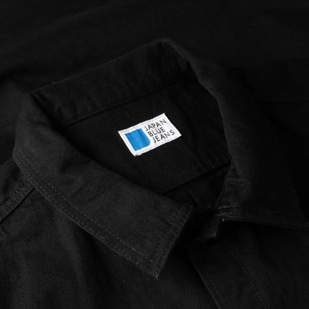 image flâneurs porté 13oz Denim CPO Shirt Jacket Black_détail-col