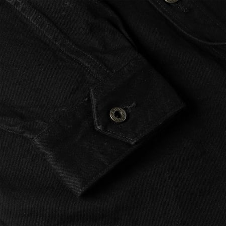image flâneurs porté 13oz Denim CPO Shirt Jacket Black_détail-manche