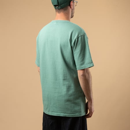 Image-Flâneurs_DUBBLE WORKS / Heavyweight Short Sleeve Tee Emerald_de-dos