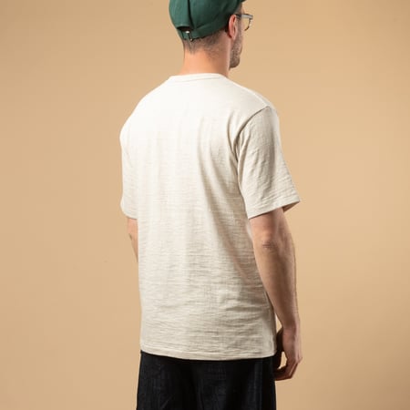 Image-Flâneurs_WAREHOUSE & CO. / Lot 4601 Henley Neck T-Shirt Oatmeal_de-dos