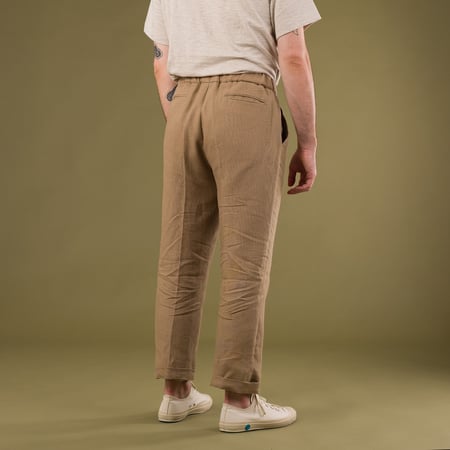 INFORMALE x FLÂNEURS / T005 Linen Drawstring Trouser Mushroom