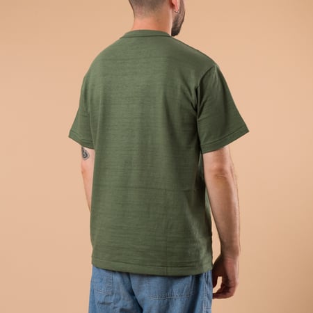 Image-Flâneurs_WAREHOUSE & CO. / Lot 4601 No Print T-Shirt Green_de-dos