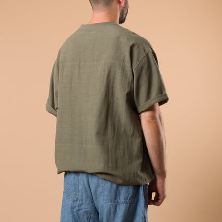 Image-Flâneurs_GOHEMP / Yururi Emb Crew Laurel Green_de-dos