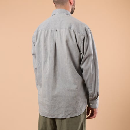 Image-Flâneurs_Frizmworks-Clipping Pocket Shirt Blue_de-dos