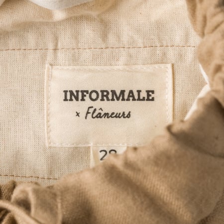 INFORMALE x FLÂNEURS / T005 Linen Drawstring Trouser Mushroom