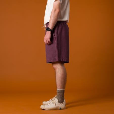 image flâneurs veste XX DEVELOPMENT Super Tuck Shorts Long Maroon_de-profil