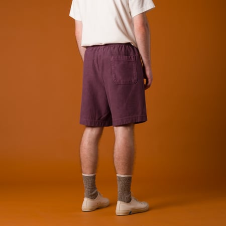 image flâneurs veste XX DEVELOPMENT Super Tuck Shorts Long Maroon_de-dos