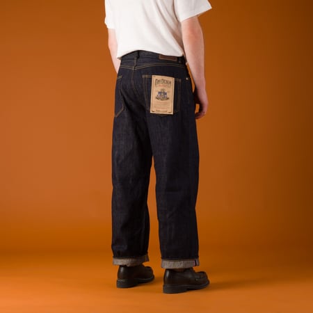 Image-Flâneurs_	ONI DENIM / 222-Kiraku-BB 12oz Super Wide Straight One Wash Denim_de-dos