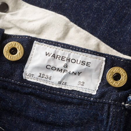 Image-Flâneurs-WAREHOUSE & CO. / Lot.1234 1920’S Free Land Waist Overall Denim Trousers Indigo_Detail-2