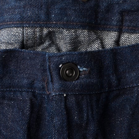 Image-Flâneurs_	WAREHOUSE & CO. / Lot.1333 1915'S Waist Overall Denim Trousers Indigo_détail-1
