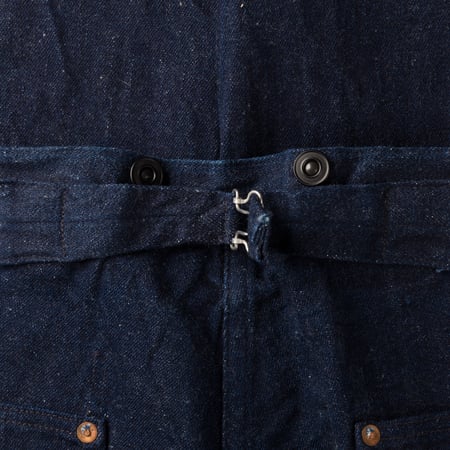 Image-Flâneurs_	WAREHOUSE & CO. / Lot.1333 1915'S Waist Overall Denim Trousers Indigo_détail-3