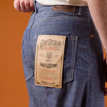 Image-Flâneurs_ONI DENIM / 200-HCSV 8oz Selvedge Chambray Wide Straight_détail-flasher