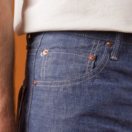 Image-Flâneurs_ONI DENIM / 200-HCSV 8oz Selvedge Chambray Wide Straight_détail-coin pocket