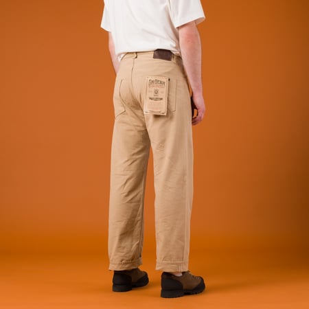 Image-Flâneurs_ONI DENIM / 200-8BE 8oz “Betacham” Beige Wide Straight_de-dos
