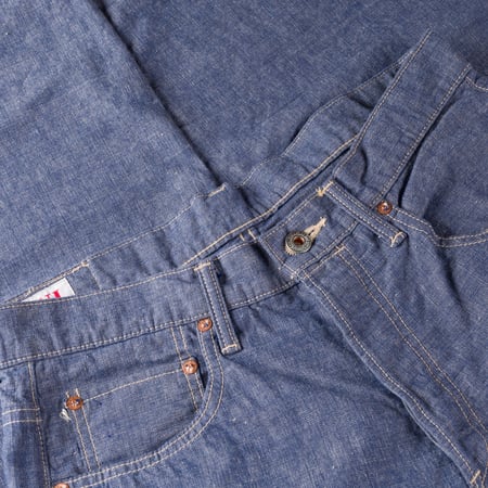 Image-Flâneurs_ONI DENIM / 200-HCSV 8oz Selvedge Chambray Wide Straight_détail-1