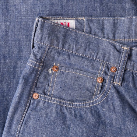 Image-Flâneurs_ONI DENIM / 200-HCSV 8oz Selvedge Chambray Wide Straight_détail-2