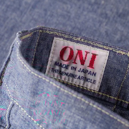Image-Flâneurs_ONI DENIM / 200-HCSV 8oz Selvedge Chambray Wide Straight_détail-3
