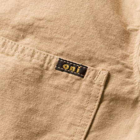 Image-Flâneurs_ONI DENIM / 03500-8BE 8oz "Betacham" Beige Selvedge Chambray Coverall_detail-1