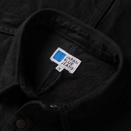 Image-Flâneurs_JAPAN BLUE JEANS / 13oz Denim Big Shirt Jacket Black_detail-1