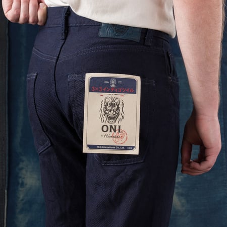 ONI X Flâneurs 3X3 インディゴツイル One Wash
