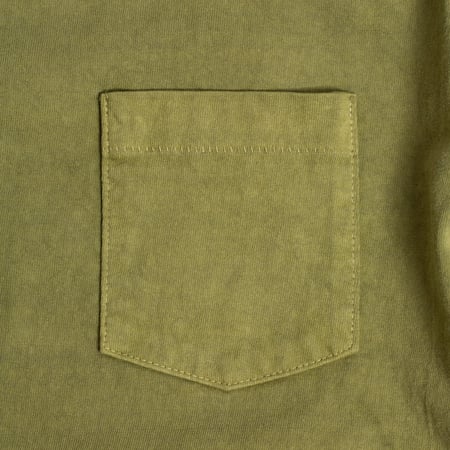 "SURE MFG" 7.5oz Pocket Long Sleeve Tee in Mods Green