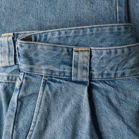 Image-Flâneurs_JAPAN BLUE JEANS / 13oz Denim Tuck Pants Fade Wash Indigo_detail-2