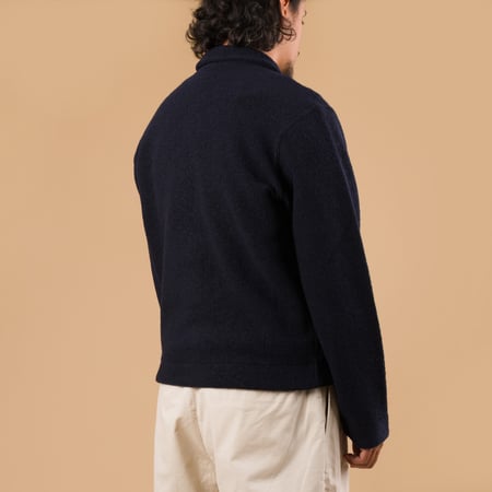 Wool Fleece Uniform Jacket Navy
