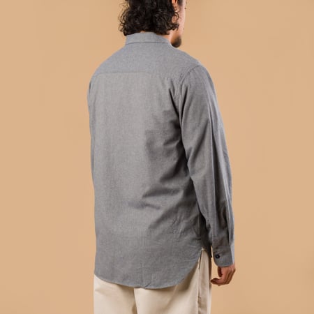 Brushed Flannel Work Shirt Navy