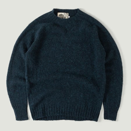 image vignette Pull Harley Of Scotland X Flâneurs Shaggy Crew Neck Sweater Petrel