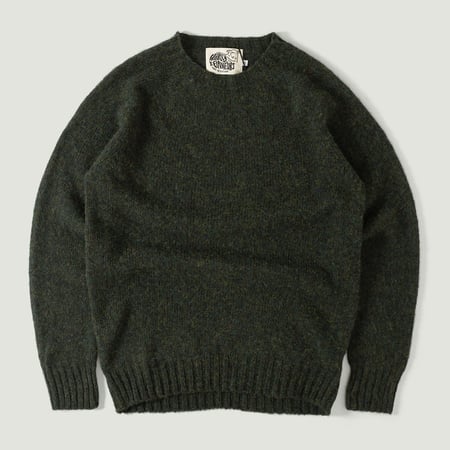 HARLEY OF SCOTLAND X FLANEURS / Shaggy Crew Neck Evergreen