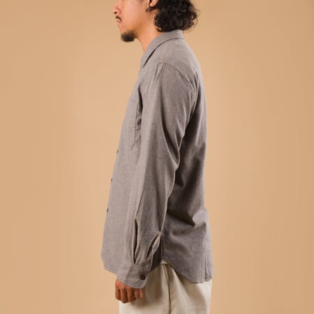 Brushed Flannel Work Shirt Brown
