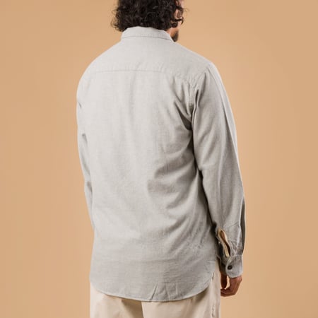 Brushed Flannel Work Shirt Grey