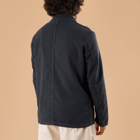 image flaneurs porté de dos VETRA Graphite Suedine Weaved Jacket