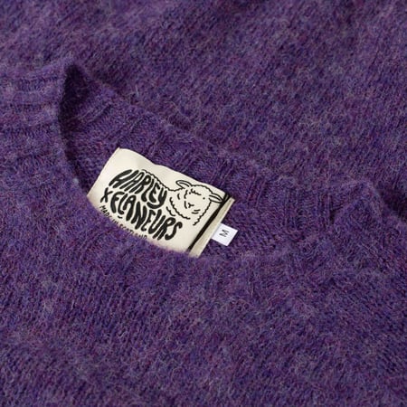 pull laine ecossais Harley of Scotland X Flâneurs détail-rave