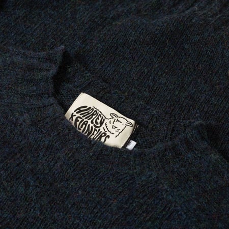 pull laine ecossais Harley of Scotland X Flâneurs détail-ocean