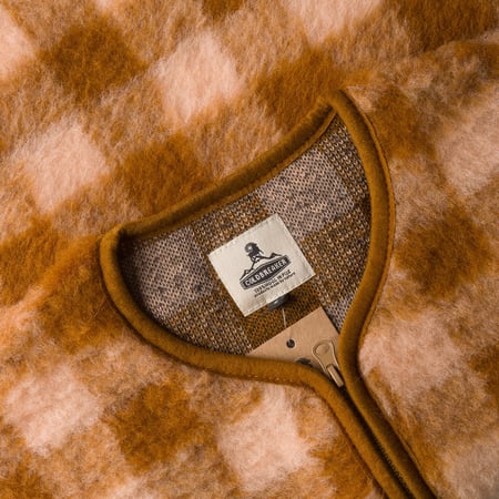 Image-Flâneurs_COLDBREAKER / Pepitco Vest Ultralight Checker Apricot_detail-1