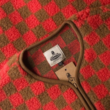 Image-Flâneurs_COLDBREAKER / Pepitco Vest Ultralight Coral/Camello_detail-1