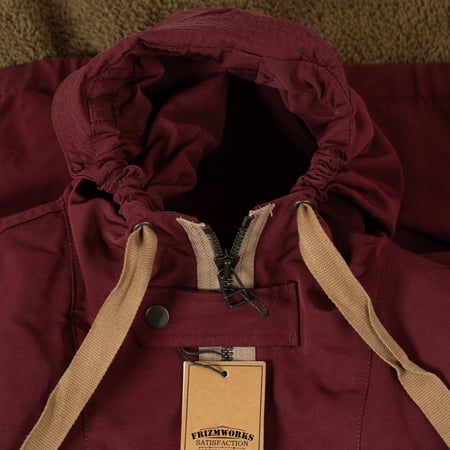Smock Hooded Parka Burgundy