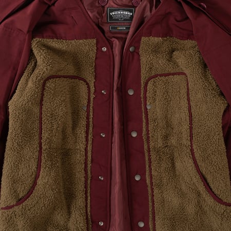 Smock Hooded Parka Burgundy