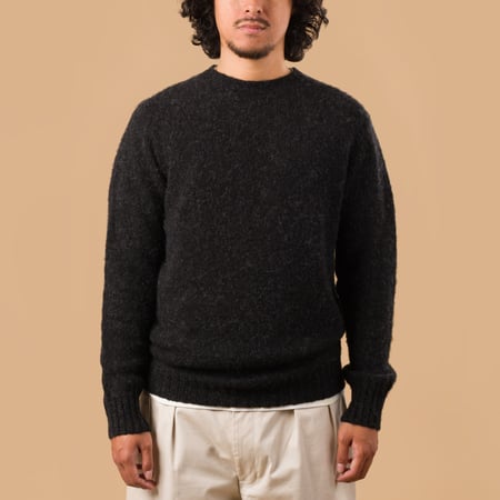 Harley Of Scotland X Flâneurs Shaggy Crew Neck Sweater Crag