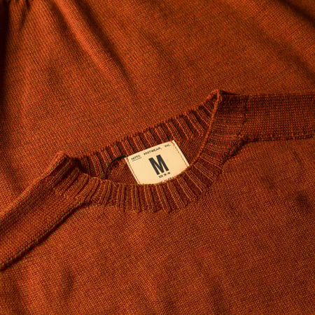 Image-Flâneurs_NITTO KNITWEAR / Pull Col Rond Aris Maille Jersey Orange_detail-1