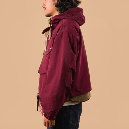 Smock Hooded Parka Burgundy