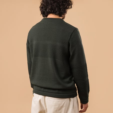 Fisherman III Dark Forest Green Sweater