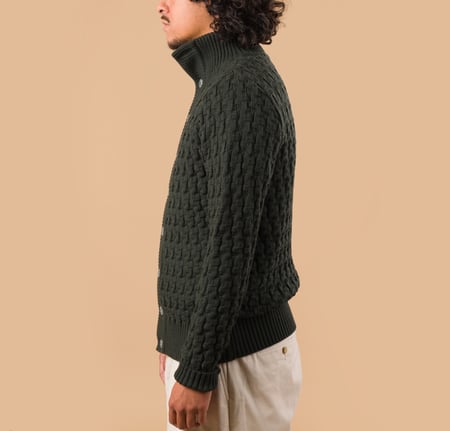 Stark Cardigan Dark Forest Green