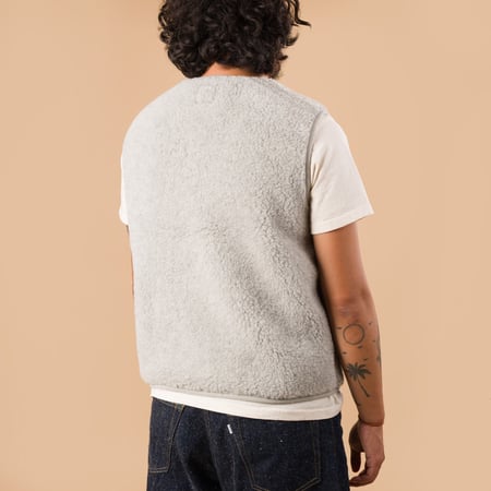 image flaneurs lining Coldbreaker laine Pepitco Vest Ultralight Silver de dos
