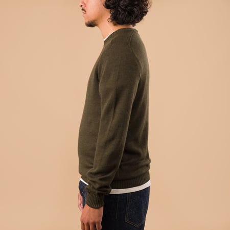 Aris Khaki Crewneck Sweater