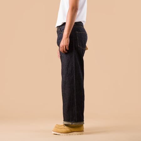 image flaneurs ONI DENIM 222-13.7NEP Super Wide Straight Neppy Selvedge Denim side