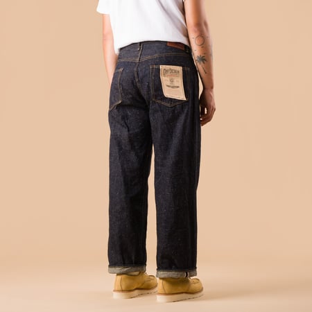 image flaneurs ONI DENIM 222-13.7NEP Super Wide Straight Neppy Selvedge Denim back