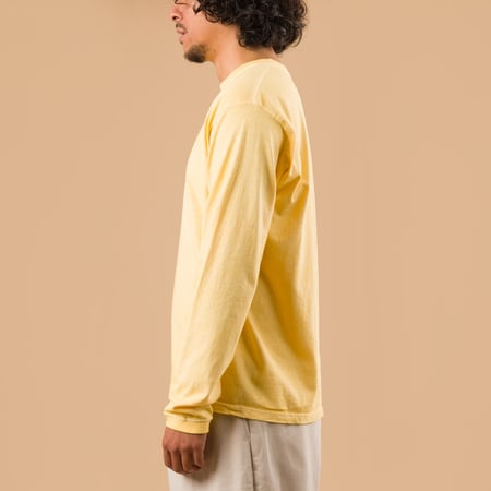 GOOD ON flâneurs tee-shirt manches longues LS Crew Tee p-straw de profil