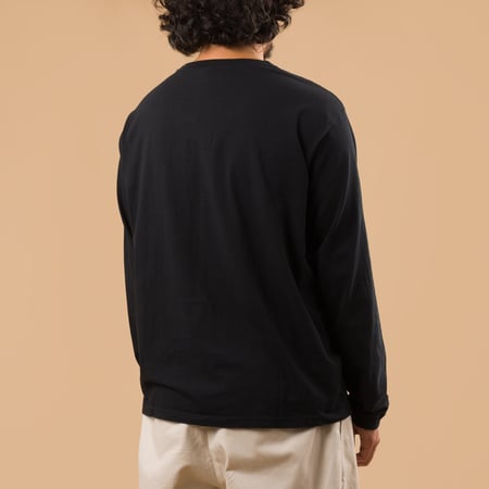 GOOD ON flâneurs tee-shirt manches longues LS Crew Tee black de dos